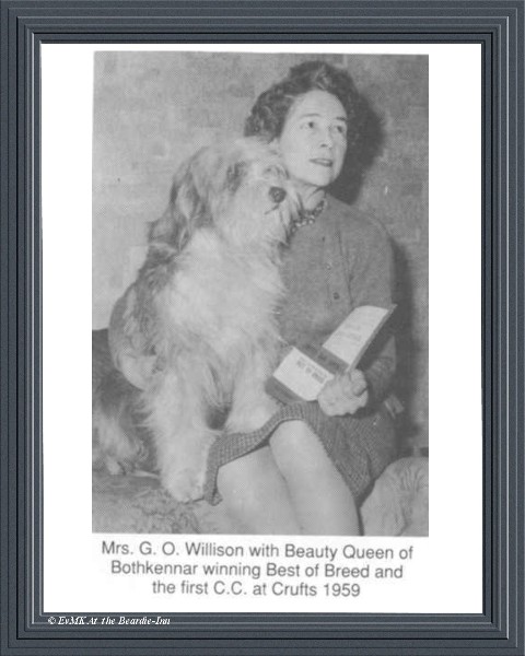 geschiedenis bearded collie;Beauty Queen of Bothkennar